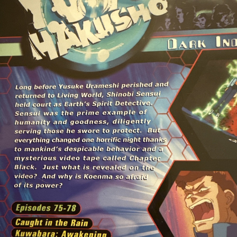 Vol. 22-Dark Indulgence (DVD, 2004) Ghost Files Yu‎ Yu Hakusho Episodes 75-78 - Picture 3 of 7